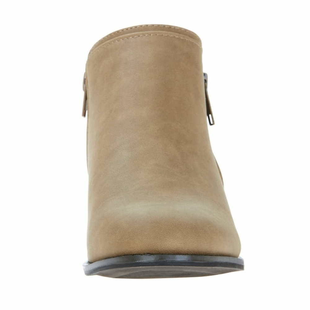 JBU Jambu Women Heeled Truimph Tan/Taupe Ankle Boots W/zip Size 11 - Picture 5 of 14